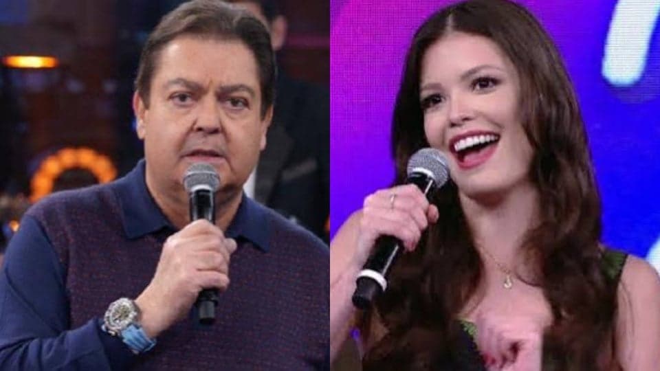 Vitória Strada cria climão ao vivo no Domingão do Fautão na Globo e apresentador é obrigado intervir