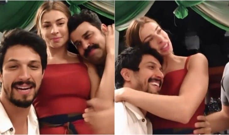 Grazi Massafera e Romulo Estrela gravam últimas cenas, se despedem de Bom Sucesso e vão aos prantos