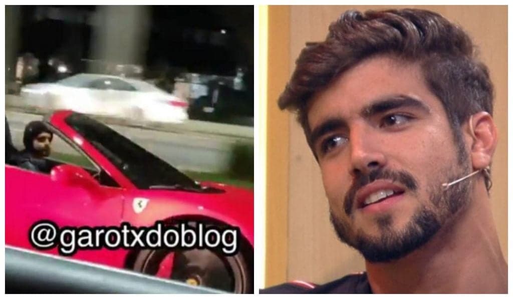 Caio Castro é flagrado em Ferrari, se irrita com gritaria e toma atitude radical