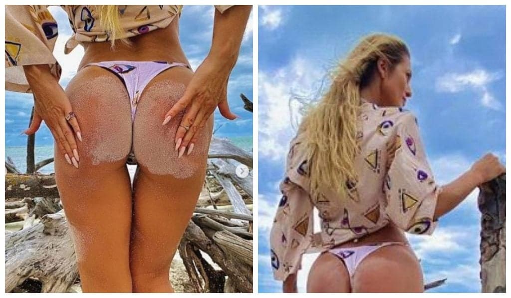 Lívia Andrade surge com biquíni minúsculo e foto sensual deixa bumbum grande exposto