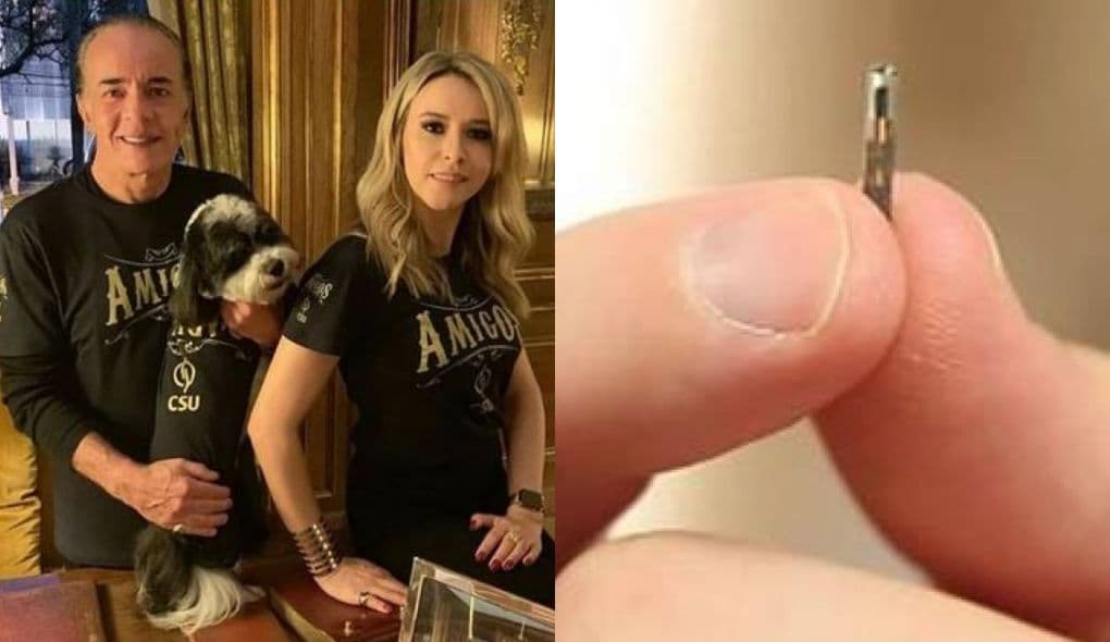Chiquinho Scarpa implanta microchip em pele da namorada para monitorar ela 24 horas por dia