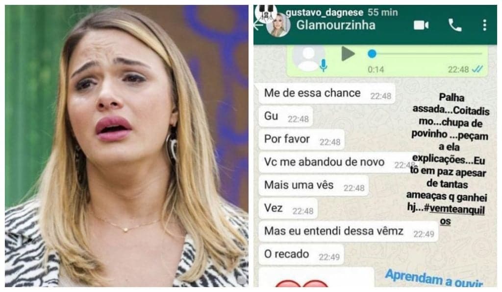 Bomba! Namorado de Glamour Garcia expõe que a atriz mentiu sobre agressão e mostra ela pedindo para reatar