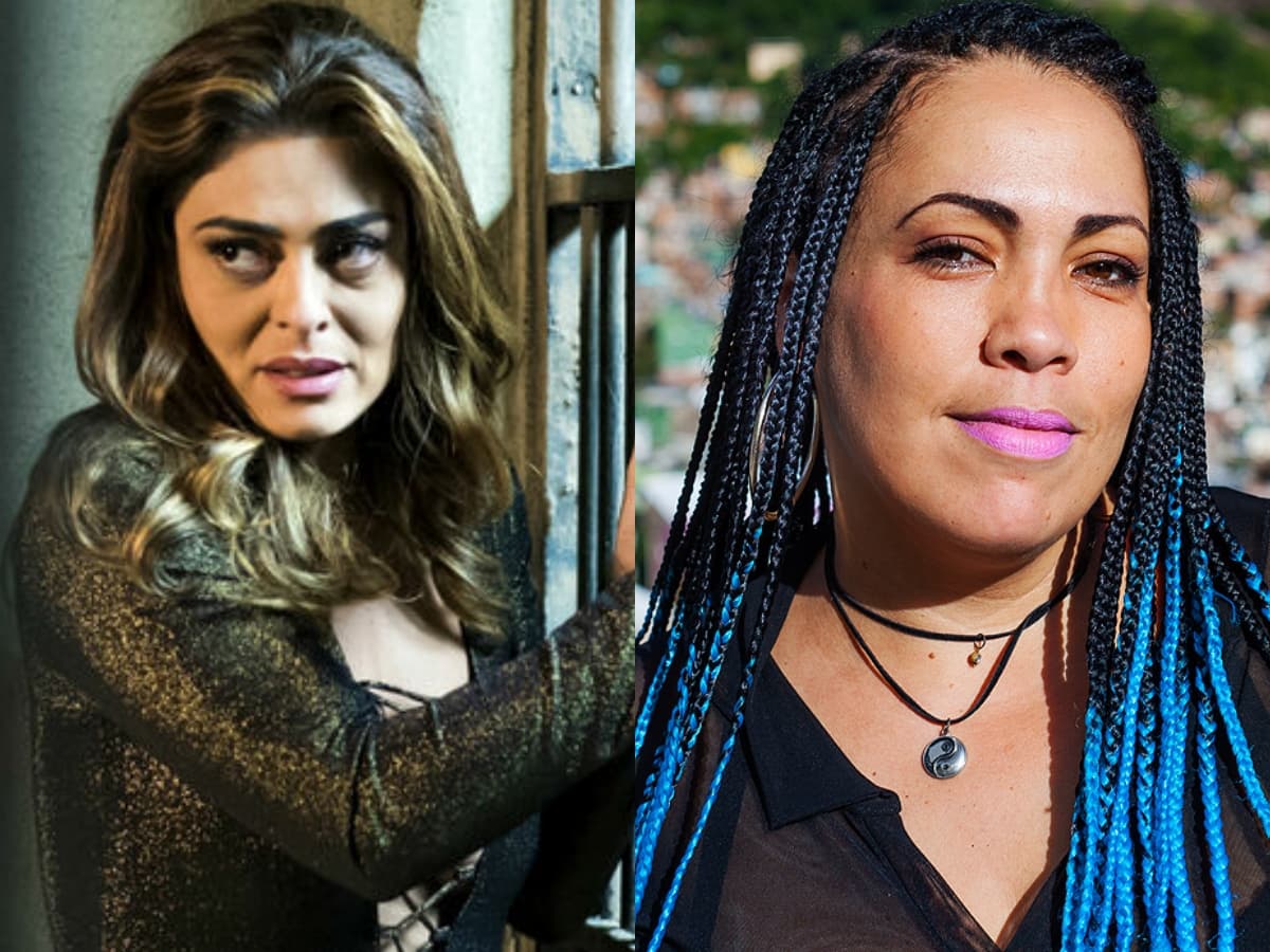 A Bibi Perigosa da vida real e a fictícia lado a lado (Foto: Montagem/TV Foco) A Bibi Perigosa da vida real e a fictícia lado a lado (Foto: Montagem/TV Foco)