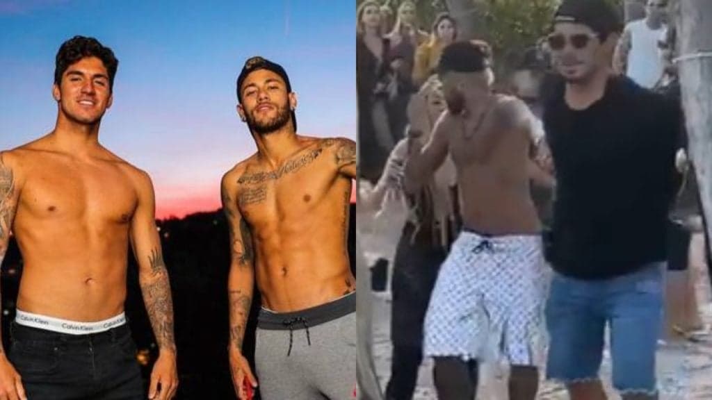 Neymar e Gabriel Medina são flagrados fugindo de modelo em público e verdade é revelada: "Nem sabem"