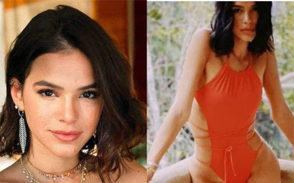 Chocada! Bruna Marquezine surge em ensaio com maiô cavado e deixa laterais aparecerem: "é doce?"