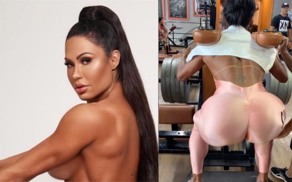Morta! Gracyanne Barbosa passa dos limites e é vista agachando com bumbum à mostra entre homens
