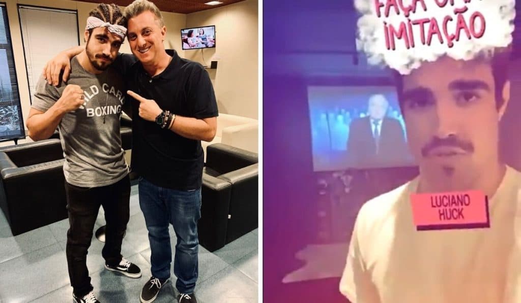 Caio Castro faz imitação de Luciano Huck, zomba do apresentador e vídeo é divulgado