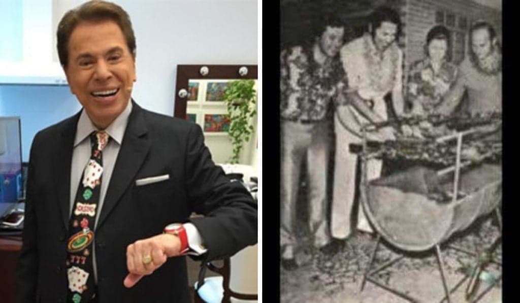 Silvio Santos churrasqueiro? O Dono do Baú, na época de Show dos Calouros, assava filés para os artistas