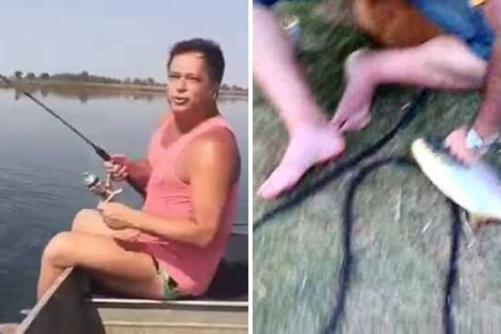 Leonardo é atacado por animais em pescaria e vídeo mostra detalhes impressionantes do incidente