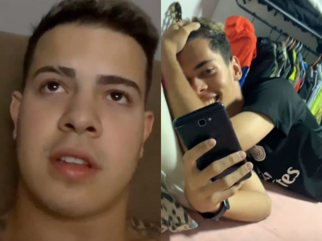 Jottapê é pego na cama com amigo e faz ameaça: "Se passar tem que beijar na boca"