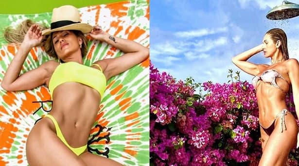 Musa! Lívia Andrade é flagrada tomando banho com biquíni ousado e foto leva internautas à loucura