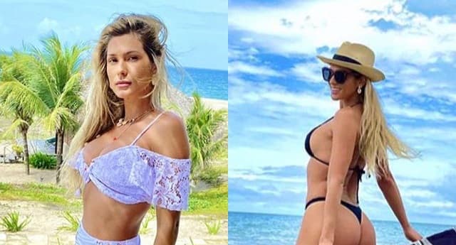 Maravilhosa! Lívia Andrade ostenta boa forma em biquíni e seduz com marquinha em corpo perfeito