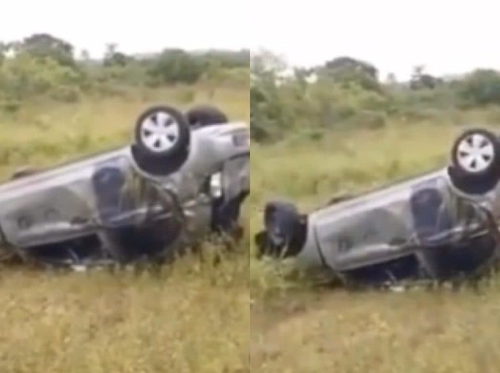 Urgente: Equipe da Record sofre grave acidente e capota carro em rodovia de MG