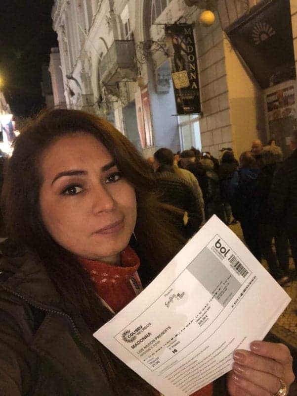 Laís Roca viajou de Belém (PA) para ver os shows de Madonna em Lisboa (Foto: Reprodução)