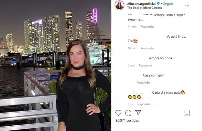 Zilu Godoi é pedida em casamento em foto de rede social (Foto: Reprodução/Instagram)