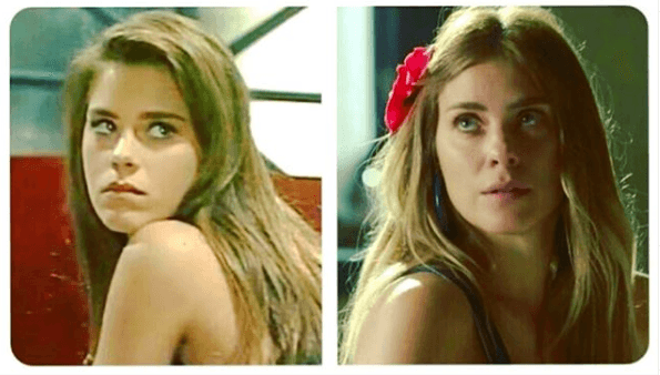 Carolina Dieckmann antes e depois (Foto: Reprodução) Globo