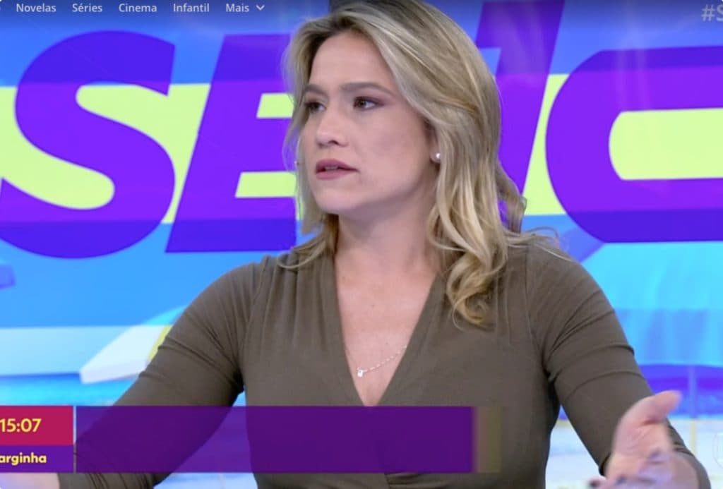 Brava! Fernanda Gentil é pega desprevenida por câmera ao vivo na Globo e Fabiana dá chacoalhão: "Calma"