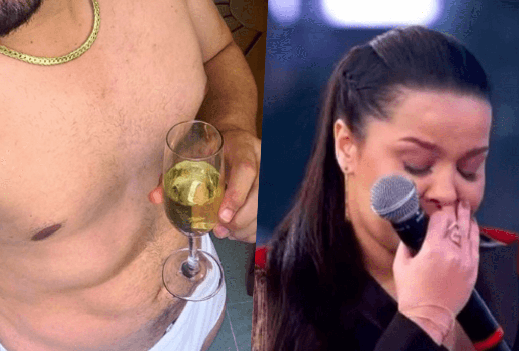 Fernando Zor "escorraça" Maiara, termina por telefone no aniversário dela e surge de sunga branca com tudo marcado