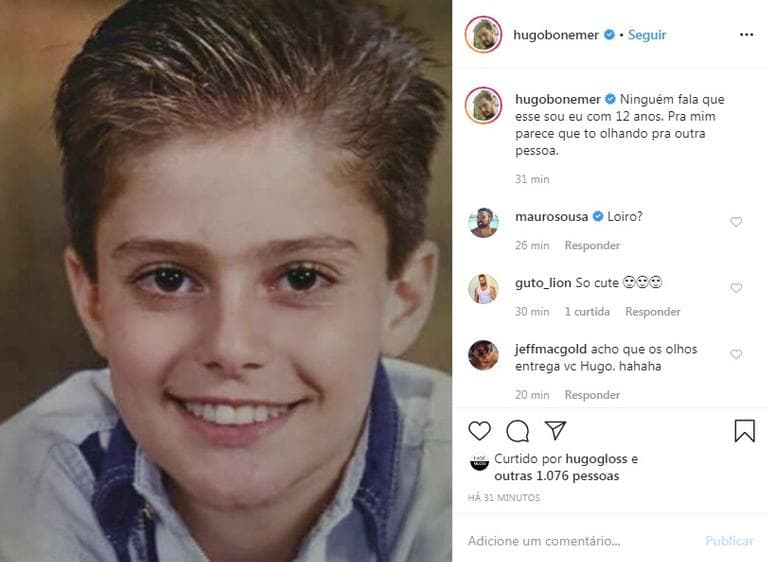 O sobrinho de William Bonner surpreendeu os seguidores com a mudança; veja (Foto: Reprodução/Instagram)
