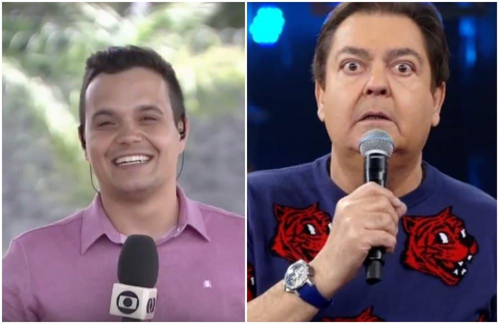 Jornalista da Globo imita Faustão ao vivo em jornal e âncora perde controle da situação com risadas