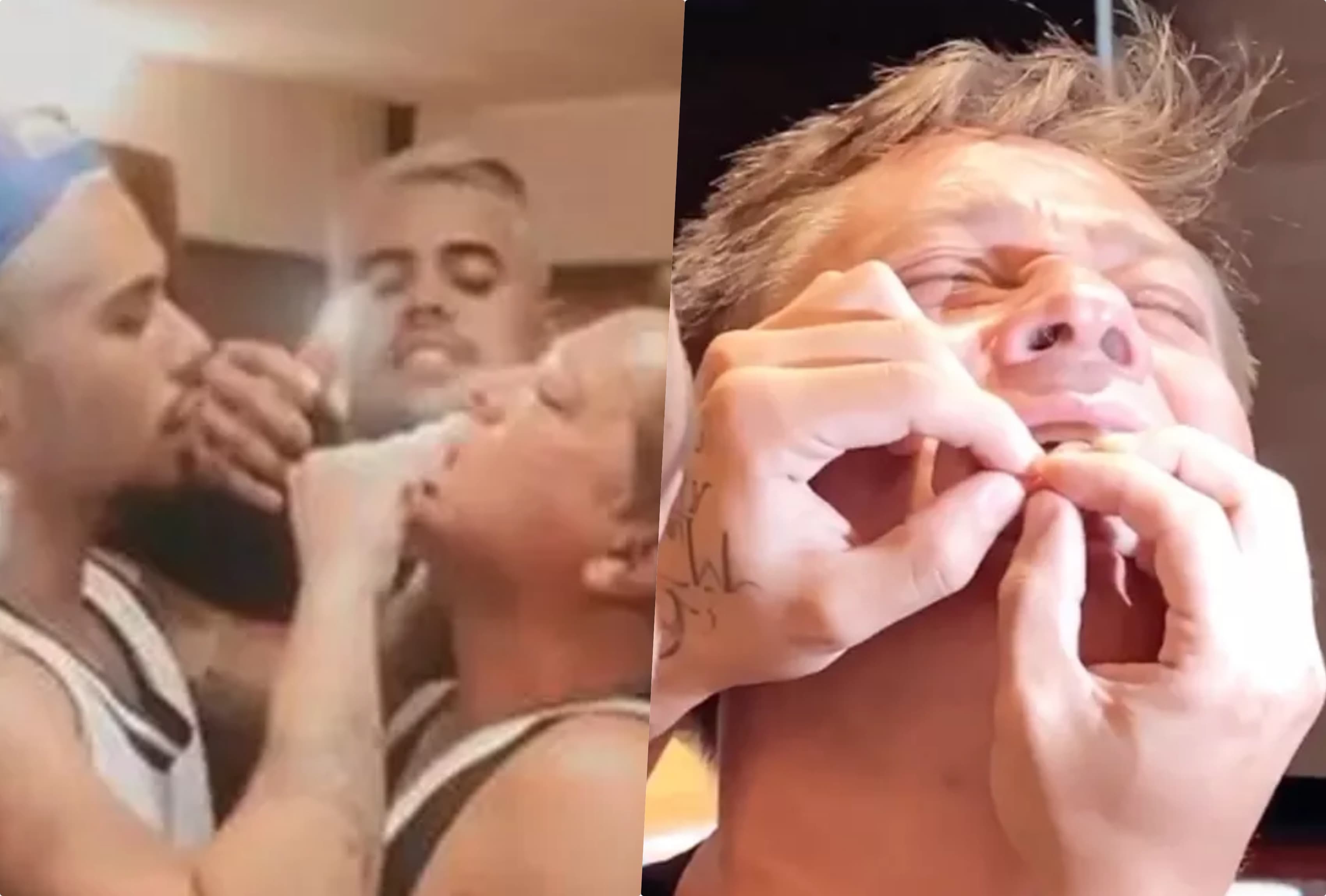 O cantor Leonardo foi flagrado de boca aberta e sentindo dores após ter mordido o caroço de uma fruta (Foto reprodução) O cantor Leonardo foi flagrado de boca aberta e sentindo dores após ter mordido o caroço de uma fruta (Foto reprodução)