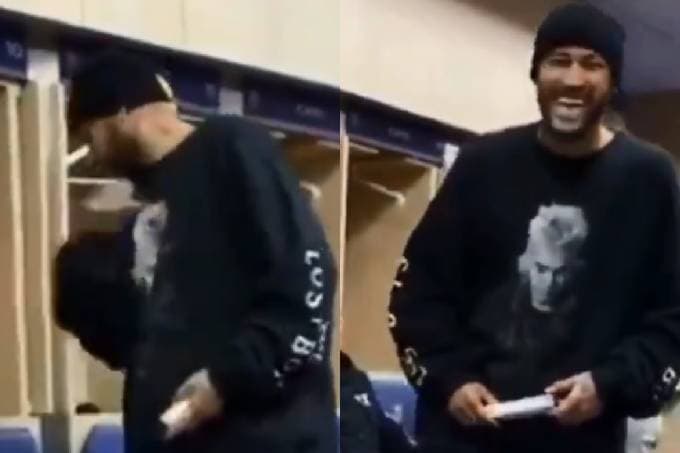 Neymar é 'atacado' por cobra em vestiário, fica apavorado e reação é surpreendente