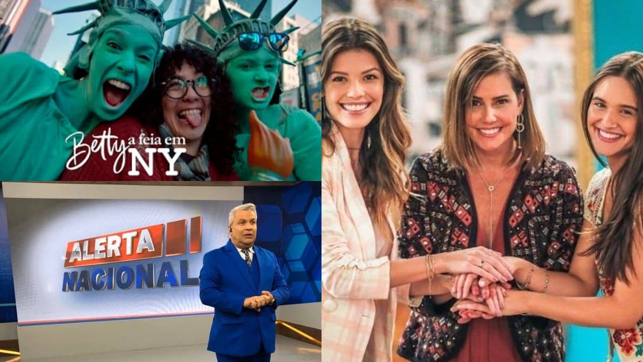 Sikêra Júnior no Alerta Nacional, Betty a Feia em Nova York e Salve-se Quem Puder foram destaques de audiência (Foto: Reprodução/SBT/RedeTV!/TV Globo/Montagem TV Foco) Sikêra Júnior no Alerta Nacional, Betty a Feia em Nova York e Salve-se Quem Puder foram destaques de audiência (Foto: Reprodução/SBT/RedeTV!/TV Globo/Montagem TV Foco)