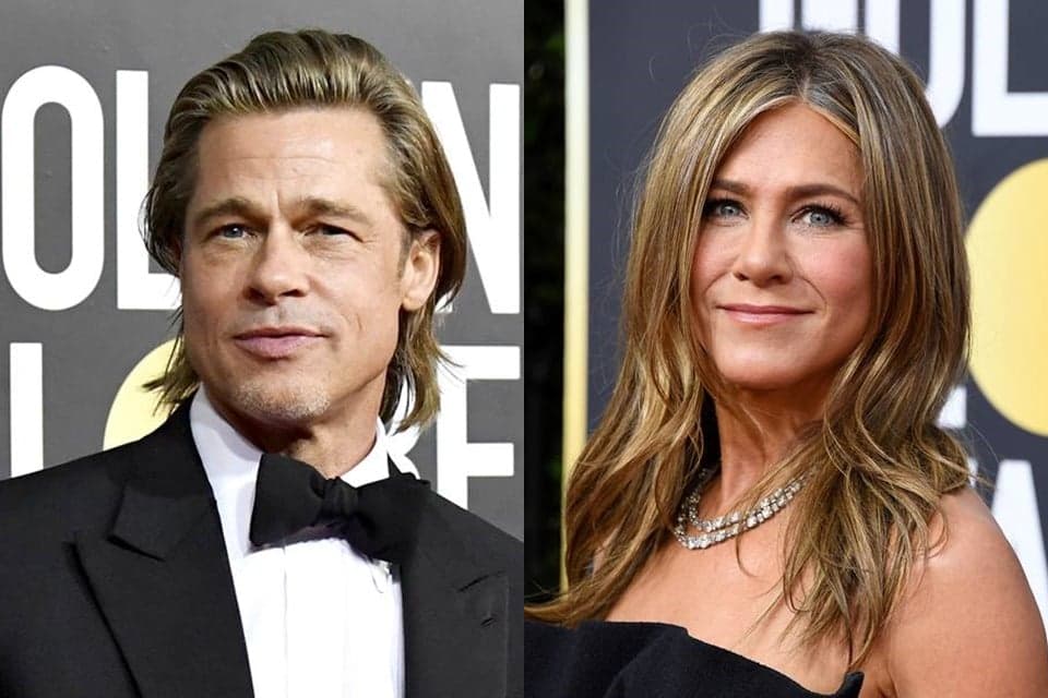Brad Pitt fala sobre sua vida amorosa durante discurso no Globo de Ouro e Jennifer Aniston ri da situação