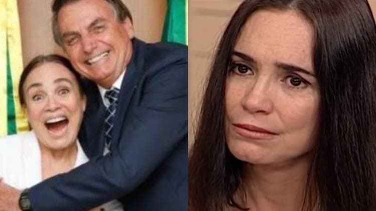 Após trocar Globo por Bolsonaro, Regina Duarte é flagrada em fila de bandeijão em Brasília
