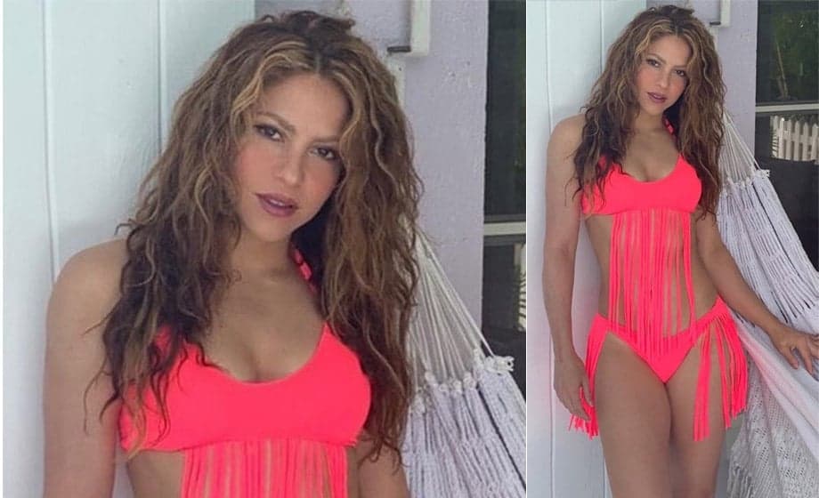 Complicado! Shakira tenta malhar mas é impedida pelos filhos