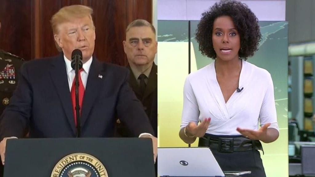 Tensão! Maju interrompe jornalista ao vivo para pronunciamento urgente de Trump sobre ameaça de guerra