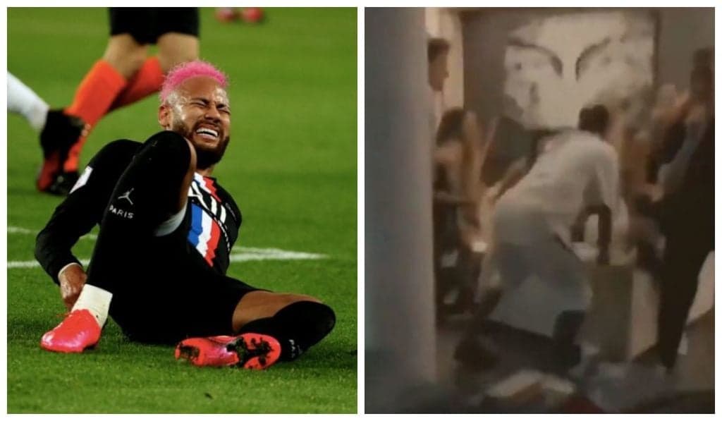 Neymar, após diagnostico de lesão, surge rebolando até o chão em vídeo e é desmascarado