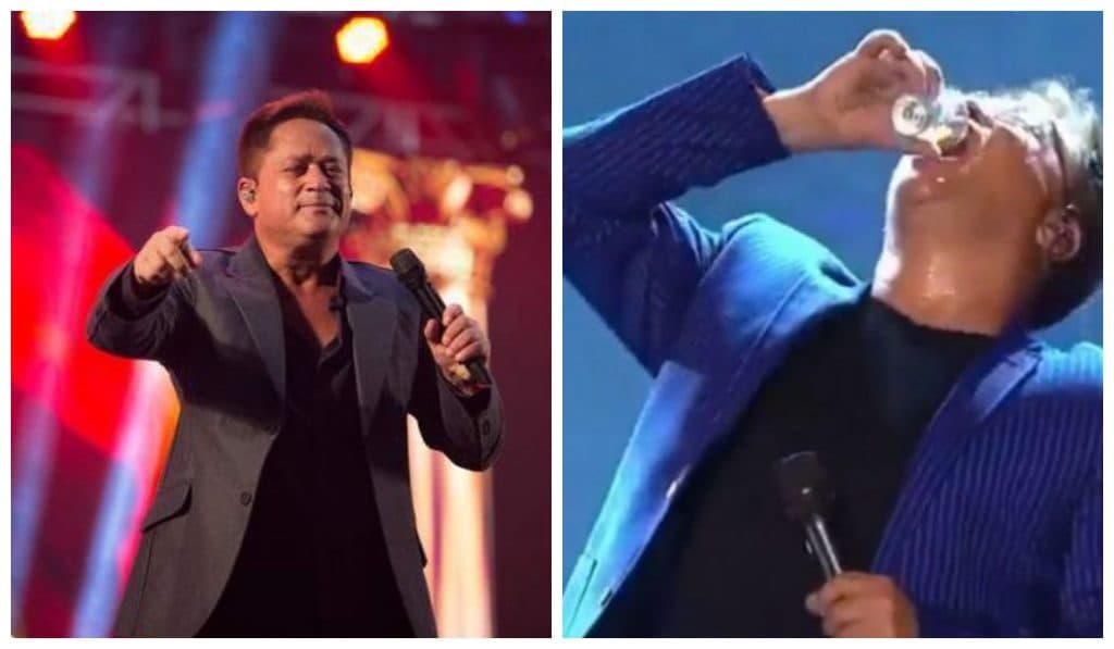 Leonardo surge bebendo muito no palco e vídeo entrega situação constrangedora do cantor: "Estava bêbado"