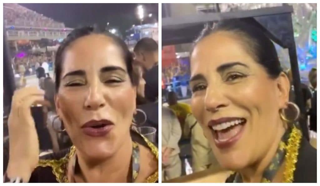 Glória Pires surge na farra e é flagrada aos beijos com bonitão em camarote