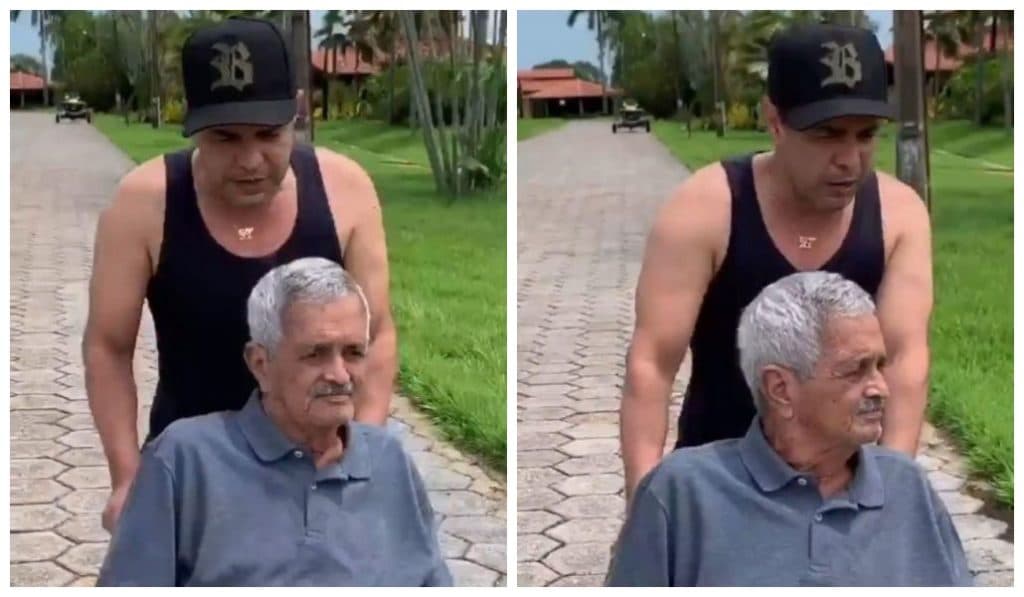 Zezé Di Camargo surge com seu pai em cadeira de rodas e expõe vitória de Francisco após risco de vida
