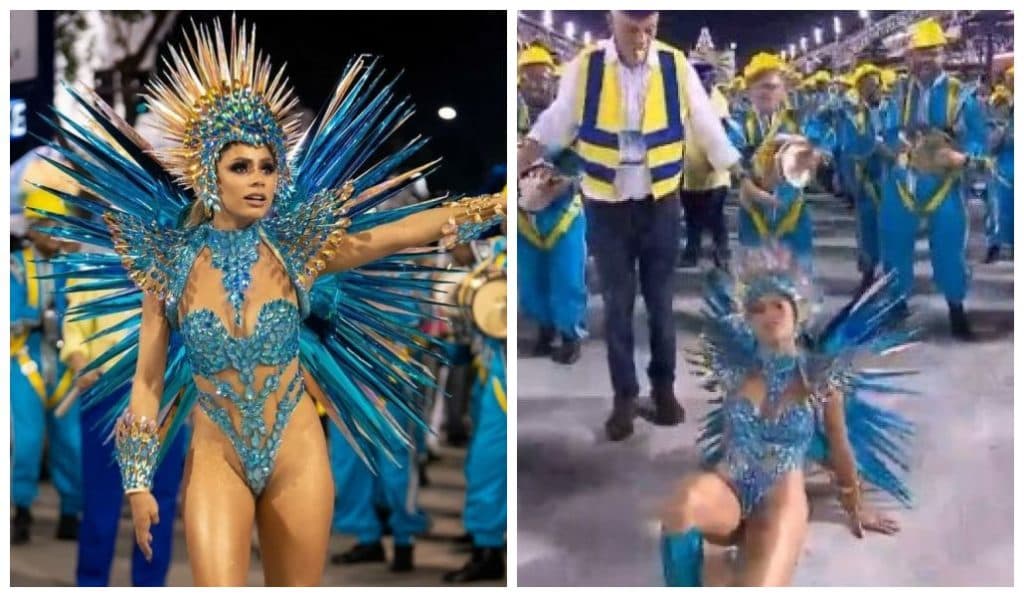 Após queda na avenida, Lexa se revolta com críticas e detona: "Povo só fala da escorregada"