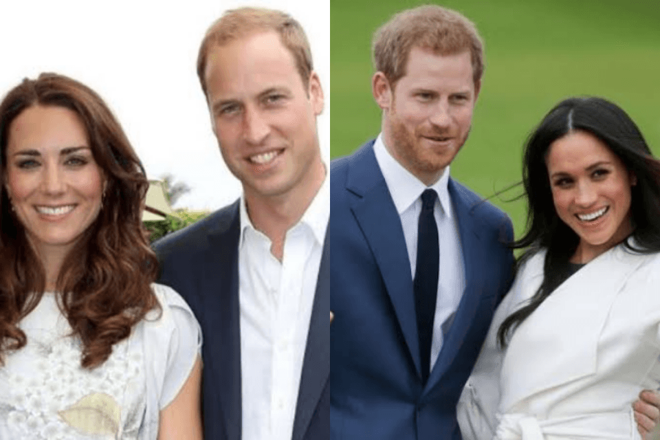 Príncipe William e Kate Middleton são vistos rindo de piada sobre saída de Harry e Meghan da realeza