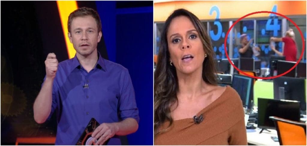 Barraco! Funcionários da Globo são flagrados 'brigando' ao vivo e Tiago Leifert dá bronca: 'Lamentável'