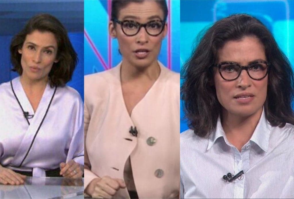 Renata Vasconcellos é chamada às pressas pela Globo e aparece ao vivo descabelada, de roupão e com botão aberto
