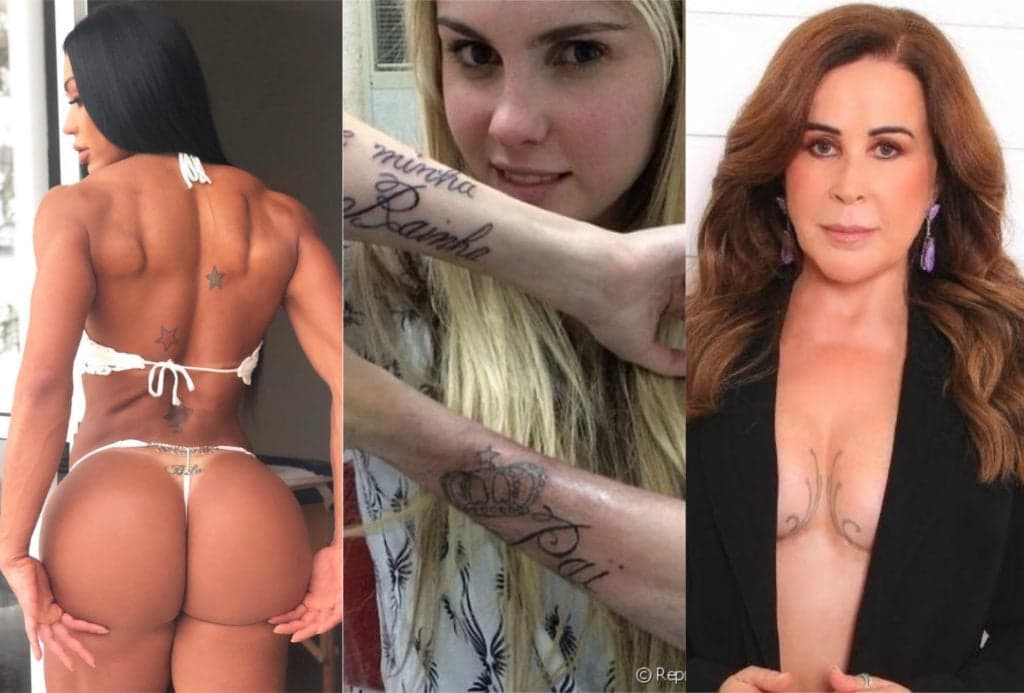 Pálpebras, "furico" e seios; veja os famosos como Gracyane Barbosa e Zilu que têm tatuagens estranhas em lugares bizarros
