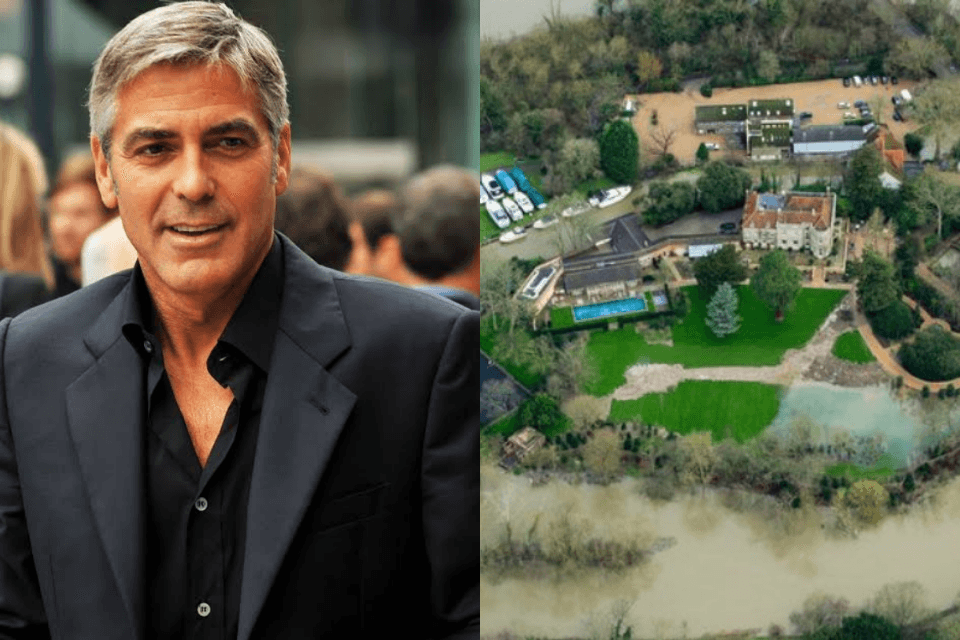 Virou piscina! Mansão de George Clooney de R$ 68 milhões fica alagada após fortes tempestades