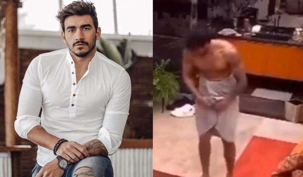 Guilherme, do BBB 20, surge de toalha, deixa escapar tudo e público fica abismado: “Que enorme!”