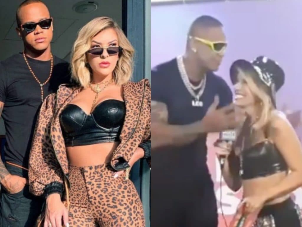 Passada! Léo Santana é pego desprevenido com Lore Improta, fãs imploram beijo e cantor cede: "Tudo pra mim"
