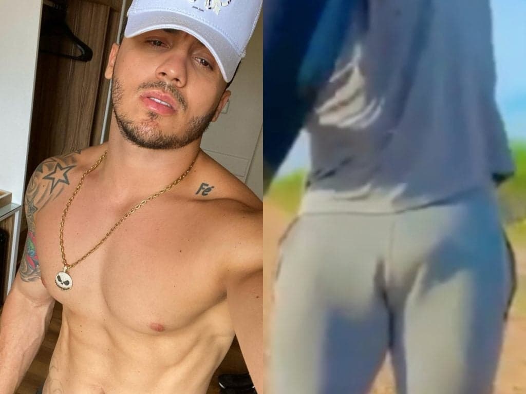 Wallas Arrais é flagrado com calça solta que exibe demais e vídeo com tudo balançando choca: "É uma banana?"