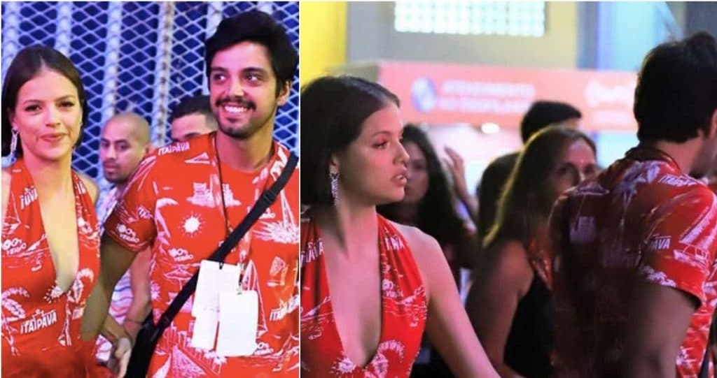 Treta! Agatha Moreira e Rodrigo Simas discutem em camarote de Carnaval, atriz dá apertão e motivo é escancarado