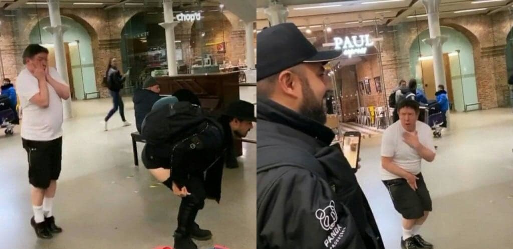 Fernando Zor abaixa a calça em público durante viagem fora do país e tudo é filmado