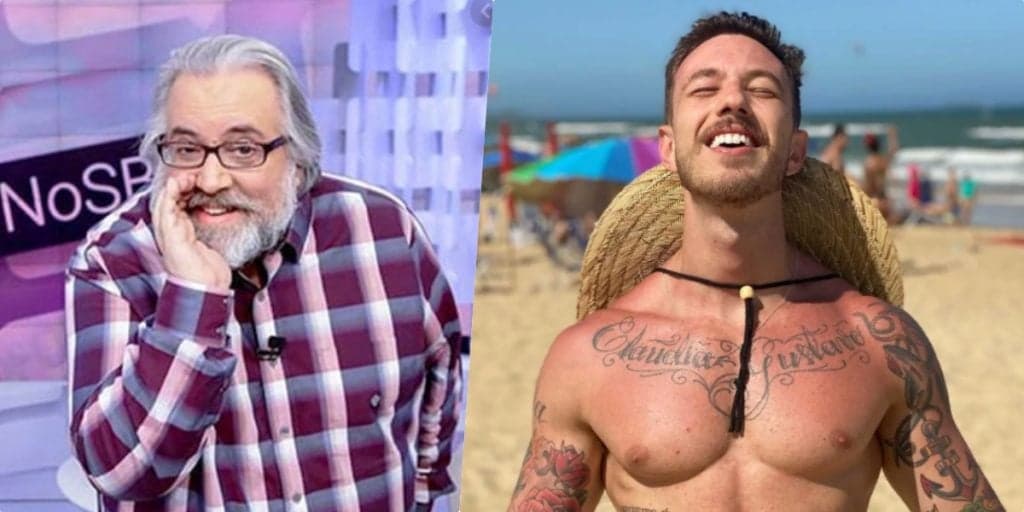 Beijo ao vivo! Leão Lobo e Gabriel Cartolano do Fofocalizando ficam grudadinhos ao vivo no SBT