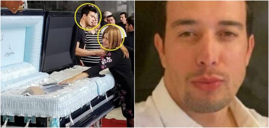 Foto reveladora mostra que suposto namorado de Gugu ficou em ala reservada para família em velório