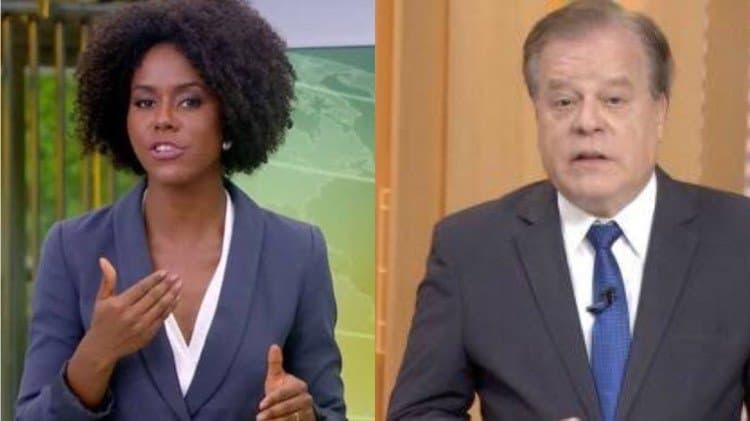 Maju revela segredo envolvendo Chico Pinheiro durante entrevista (Montagem: TV Foco) Maju revela segredo envolvendo Chico Pinheiro durante entrevista (Montagem: TV Foco)