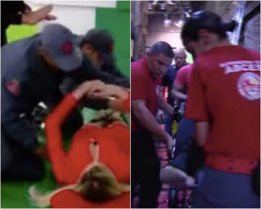 Após dançar Shakira e cair nos braços de Denílson, Renata Fan deixa Jogo Aberto de ambulância